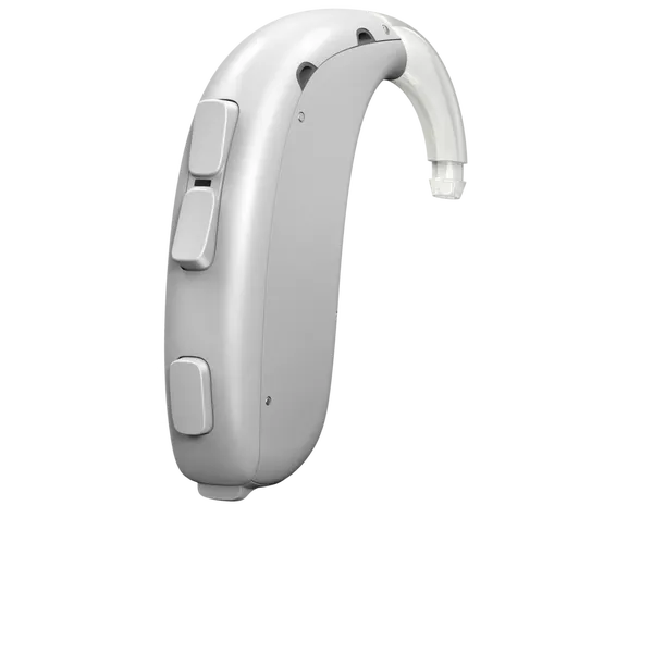 Oticon_Xceed_BTE_SP_Left_C044Silver_LEDoff_Hook_500pctSize_cdn-optimized Oticon Xceed BTE Süper Power - Görsel 1